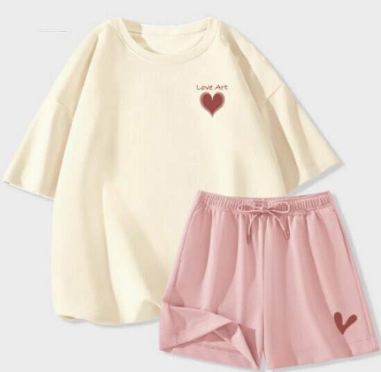 Hot-selling casual sports suit [Milk White (Ai Yixin) + Pink Pants] [S-2XL] (please contact customer service to confirm the delivery size after placing the order)