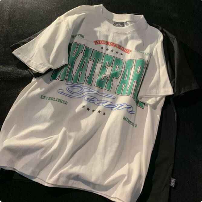 Cotton Couple Short Sleeve T-Shirt (White Size: S-8XL) (Contact customer service to confirm the shipping size after placing an order)