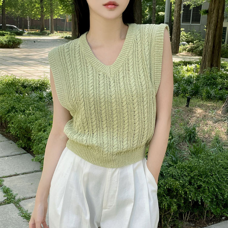 夏季清新針織情侶穿搭｜短袖 / 背心 (四色)