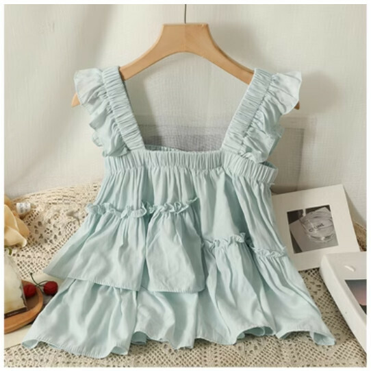 Niche Camisole Shirt (Blue) (One Size)