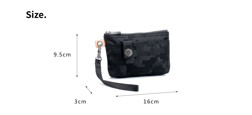 satana 黑色化妝包 萬用包 零錢包 收納包 配件包 小包包 城市光影萬用包-樂高壓紋 SOS1390-729 尺寸