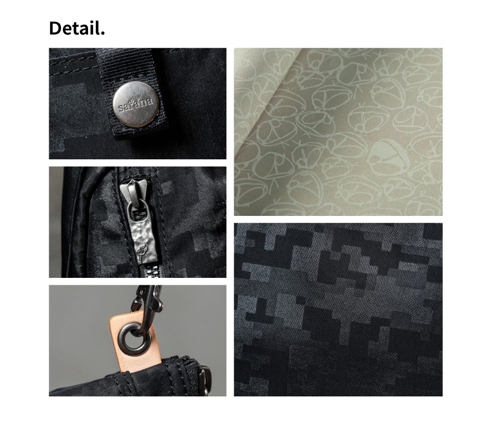 satana 黑色化妝包 萬用包 零錢包 收納包 配件包 小包包 城市光影萬用包-樂高壓紋 SOS1390-729 細節特寫照