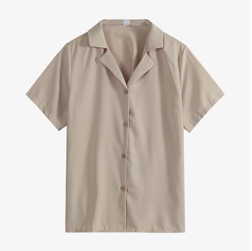 Hot Selling Thin Women's Shirt Chiffon Top (Apricot) (Size: One Size)