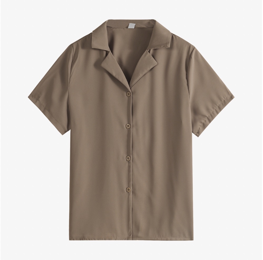 Hot Selling Thin Women's Shirt Chiffon Top (Light Brown) (Size: One Size)