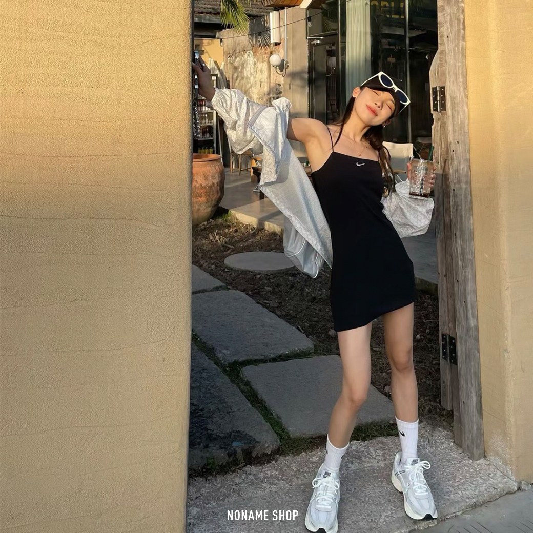NIKE SPORTSWEAR 小勾 細肩帶 羅紋 短洋裝 連身裙 (女款)