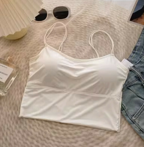 Summer Short Vest with Chest Padding (White) [One Size]