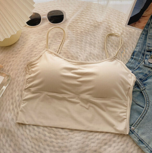 Summer short vest with chest pad (apricot) [one size]