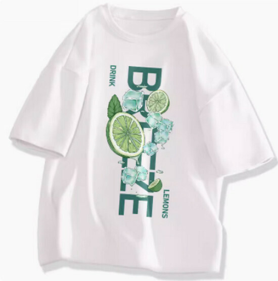 Hot selling short-sleeved cotton T-shirt [White (cool in summer)] [S-2XL size] (please contact customer service to confirm the delivery size after placing the order)