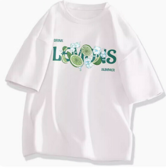 Hot selling short-sleeved cotton T-shirt [White (cool summer)] [S-2XL size] (please contact customer service to confirm the delivery size after placing the order)
