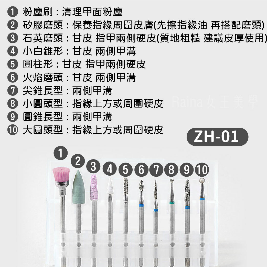 鎢鋼合金磨頭組/保養用(10入)