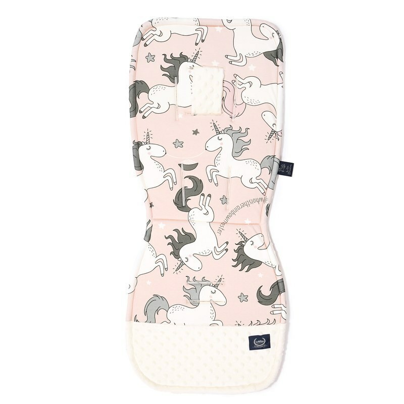 La Millou波蘭 Jersey豆豆推車坐墊｜童話獨角獸｜雲朵白