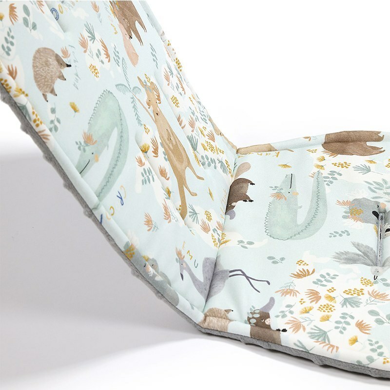 La Millou波蘭 Jersey豆豆推車坐墊｜澳洲森友會(藍底)｜銀河星空灰