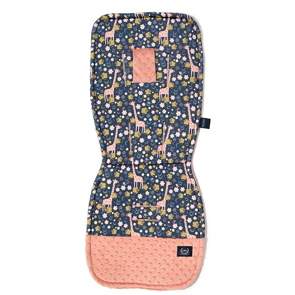 La Millou波蘭 Jersey豆豆推車坐墊｜長頸鹿花園｜果漾蜜桃粉