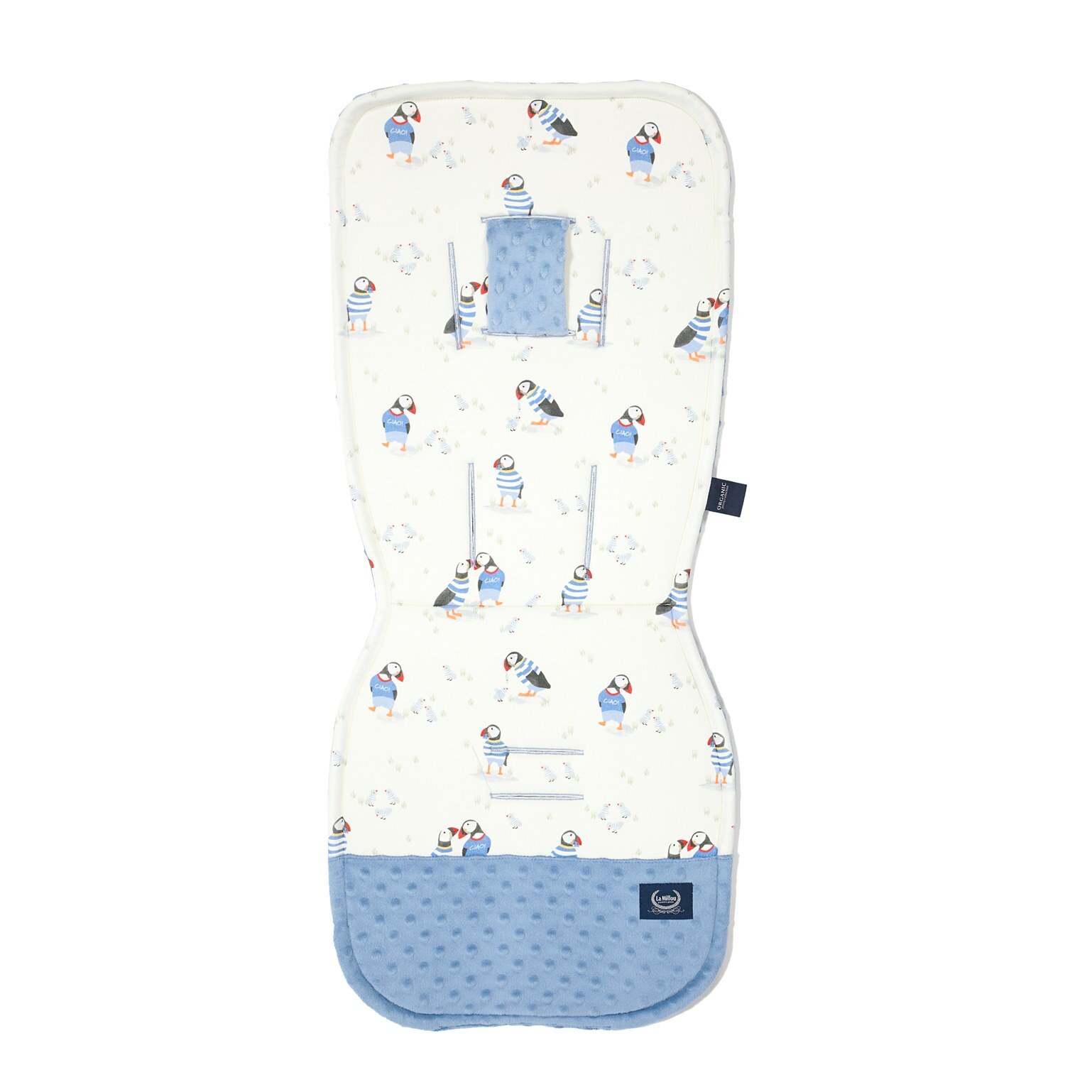 La Millou波蘭 Jersey豆豆推車坐墊｜小水手帕芬｜哥倫比亞藍