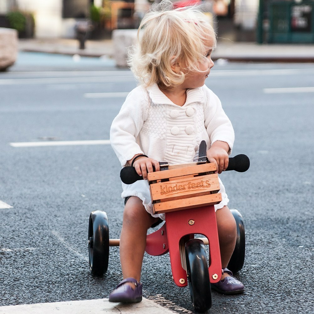 Kinderfeets美國 方形木車籃