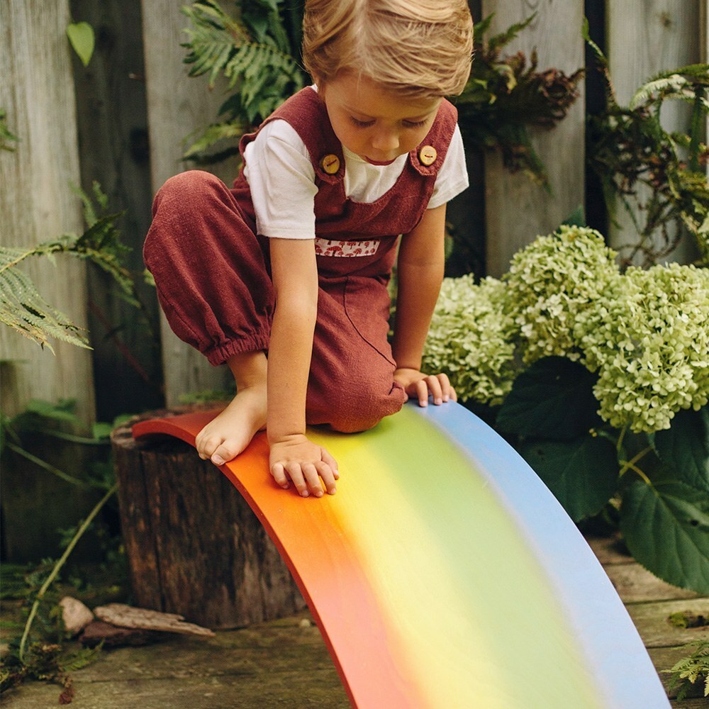 Kinderfeets美國 好好玩微笑平衡板彎板｜七彩虹