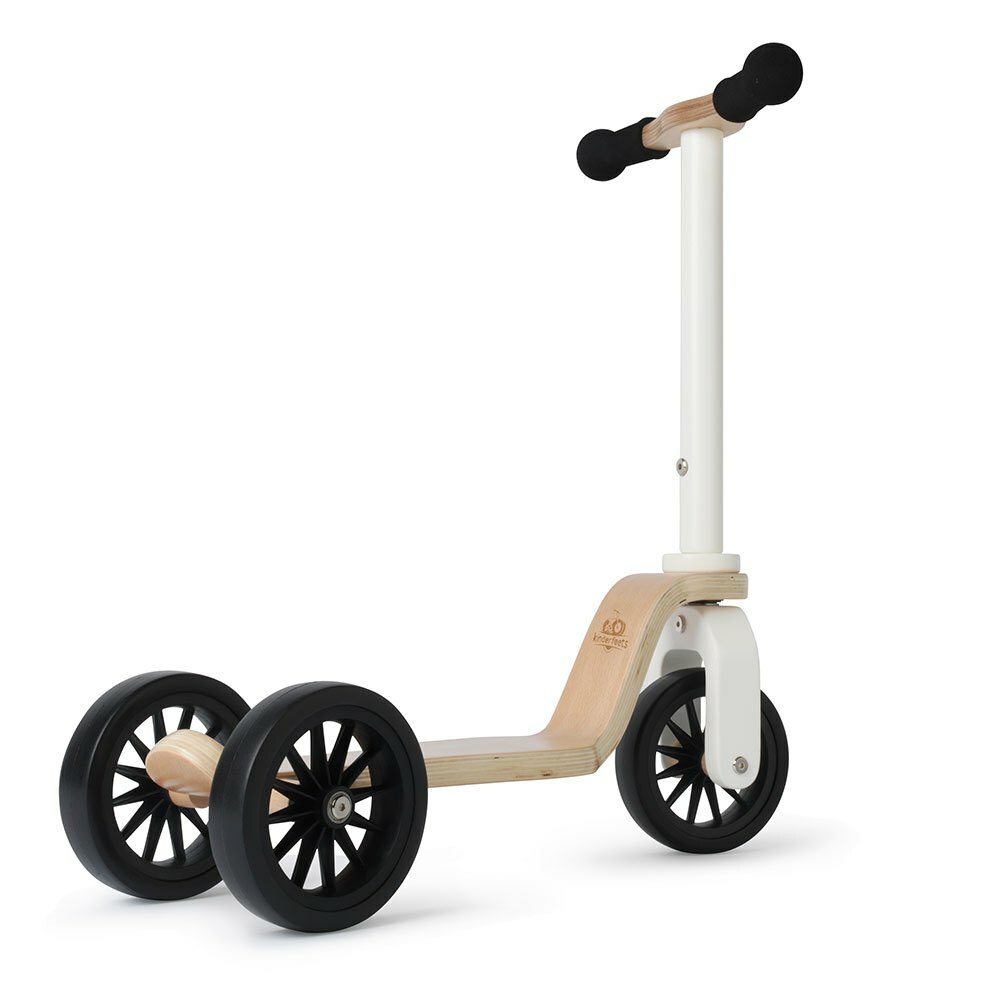 Kinderfeets美國木製滑行滑板車三輪滑板車系列｜純白