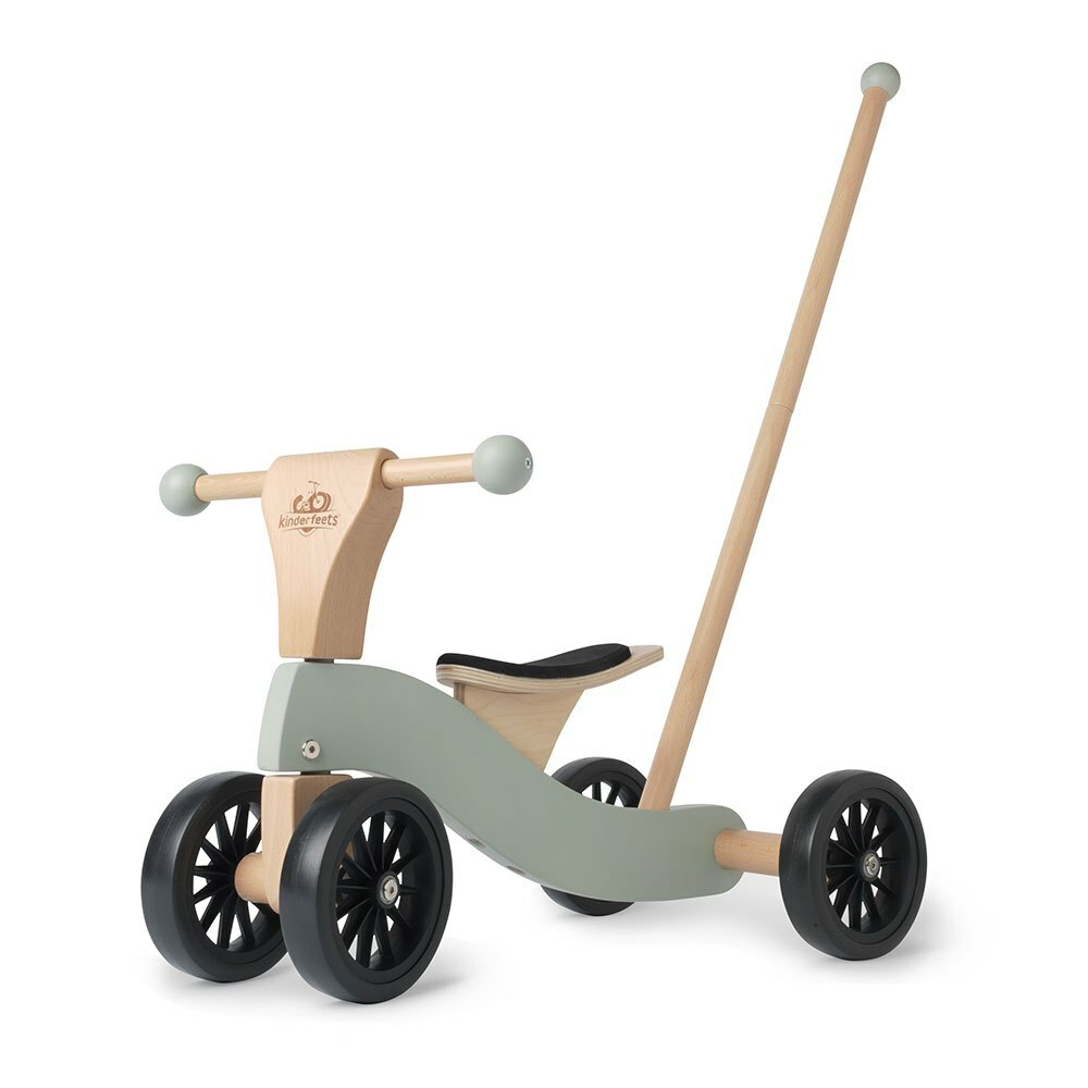 Kinderfeets美國 木製滑行滑板車手推車車系列｜霧綠
