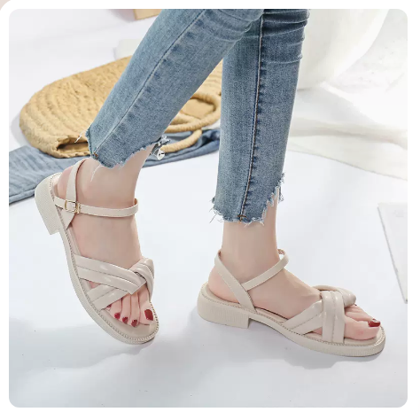 Women's Strappy Sandals (Apricot / 35-40 sizes) (contact customer service to confirm the shipping size after placing an order)