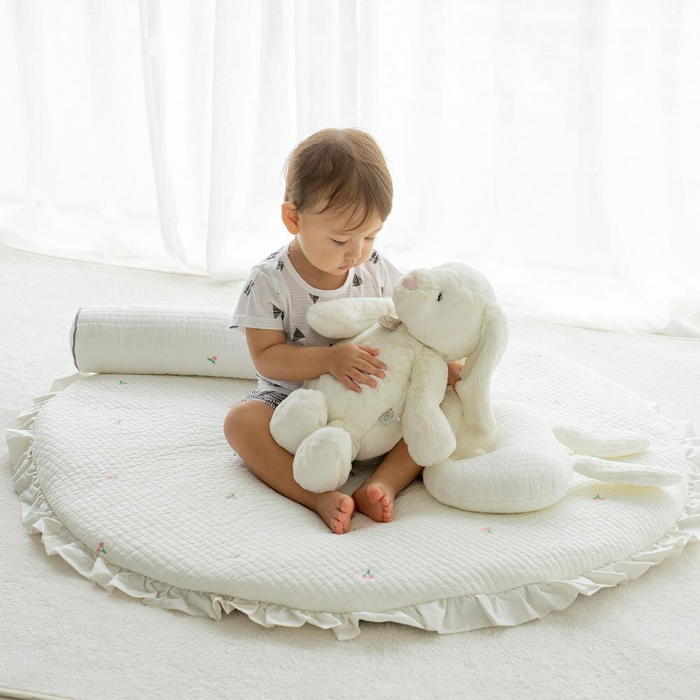 lolbaby韓國 3D立體純棉圓形墊刺繡款｜櫻桃米