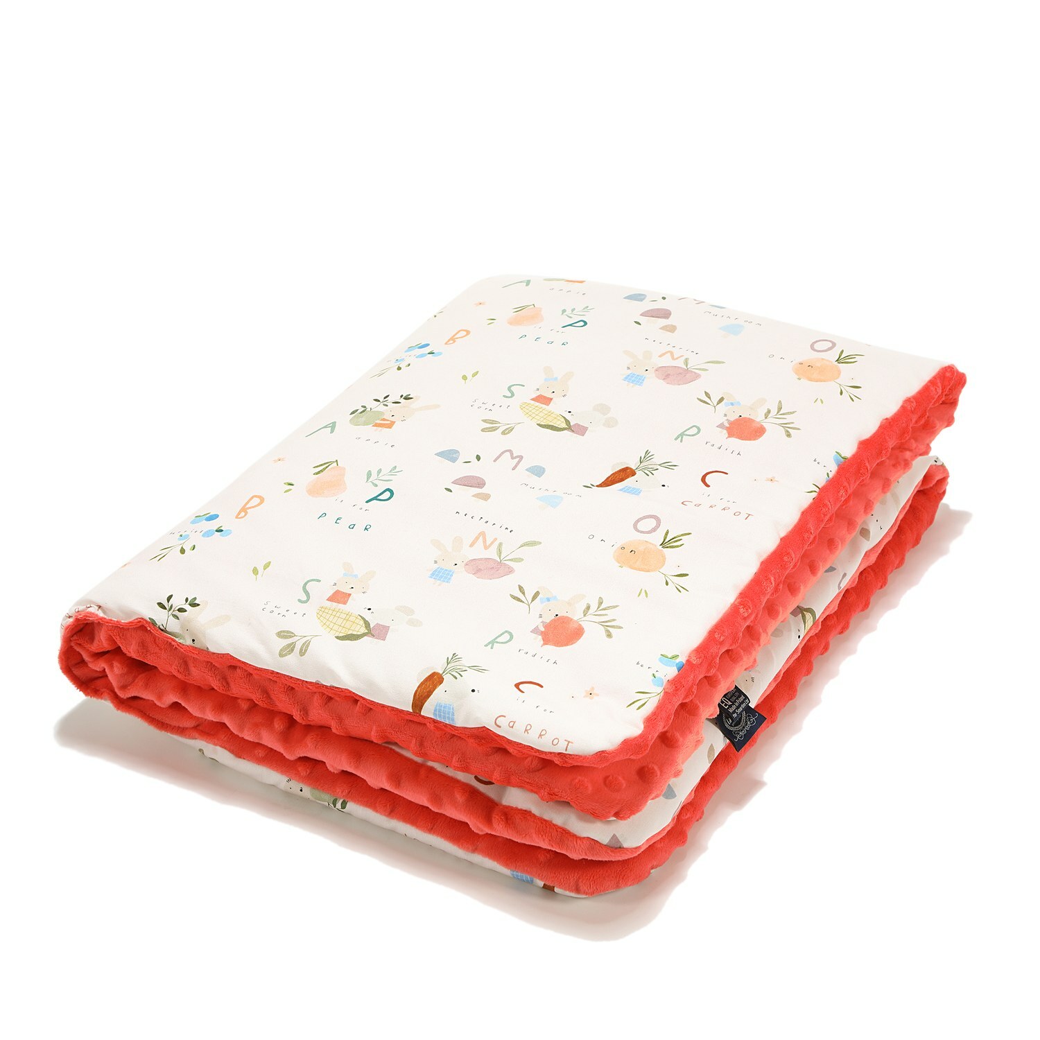 La Millou 暖膚豆豆毯｜兔兔果菜家｜粉橘小太陽