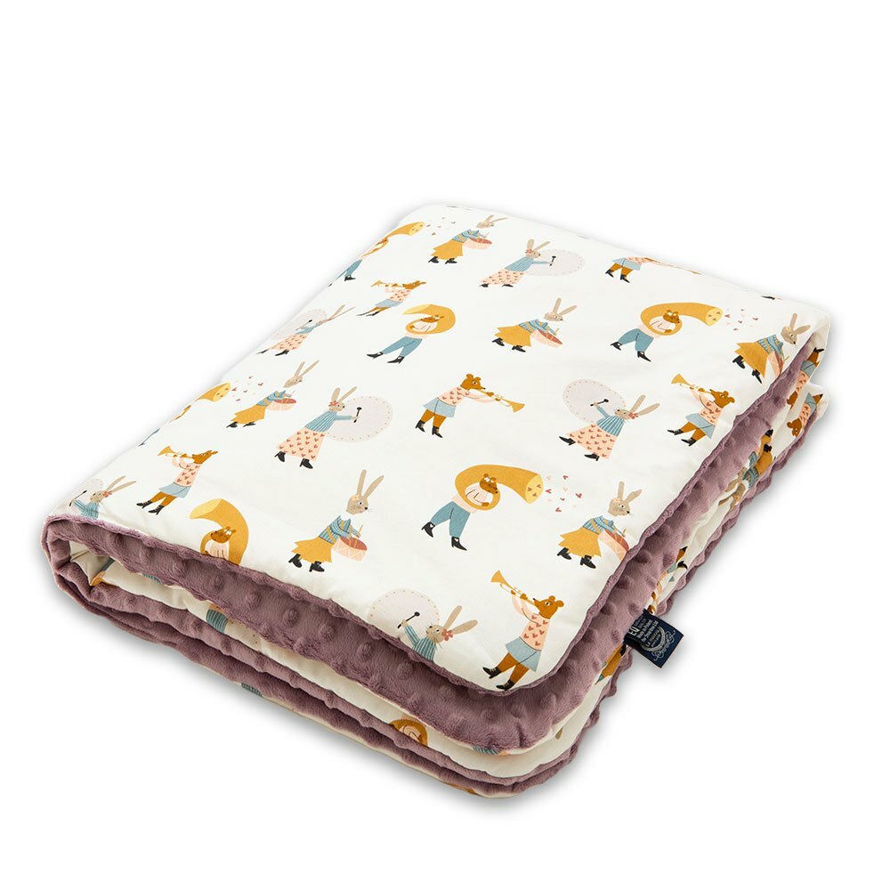 La Millou暖膚豆豆毯｜兔兔演奏家(粉)｜法式香檳紫