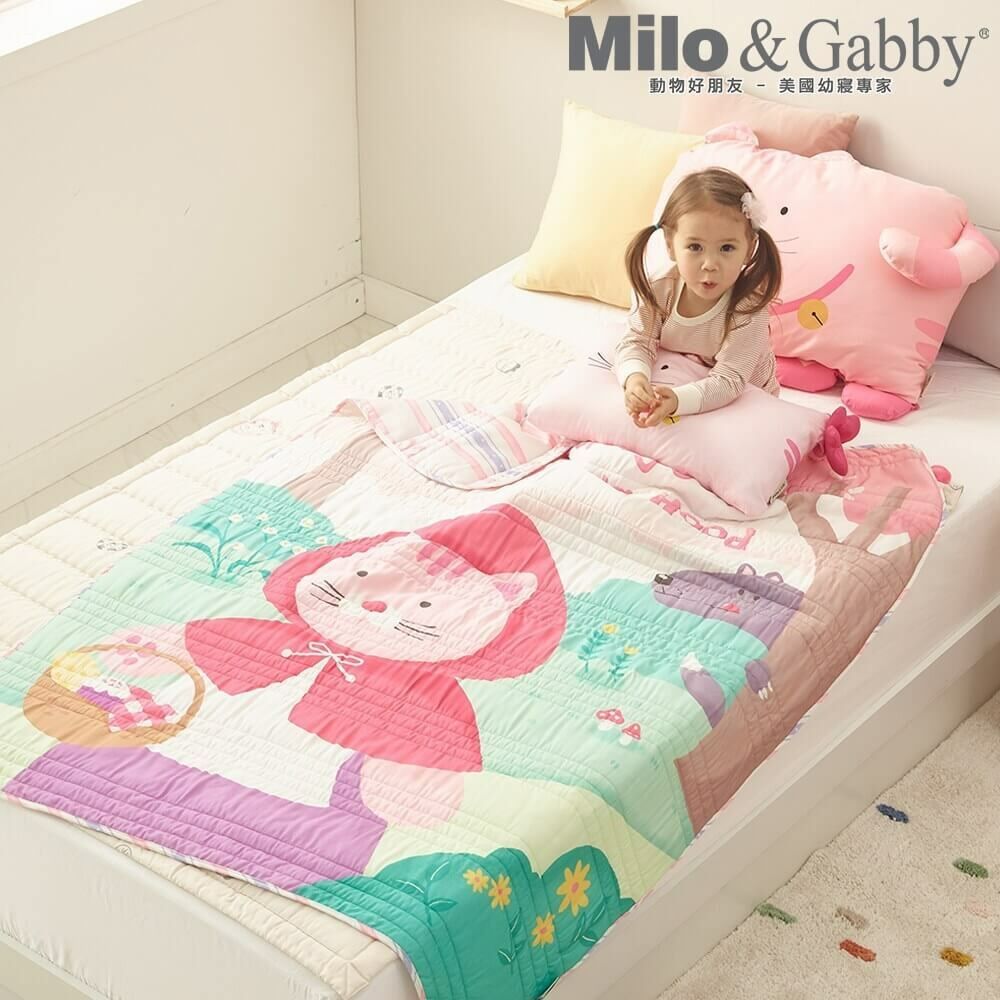 Milo&Gabby美國 小童加大款輕柔舒適莫代爾Modal蓋被輕薄款(110x140cm)｜小紅帽Nancy