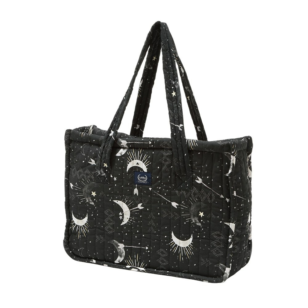 La Millou波蘭 Molette 舒適絨布 ‧ 旅行媽媽包｜月光女神(黑夜)
