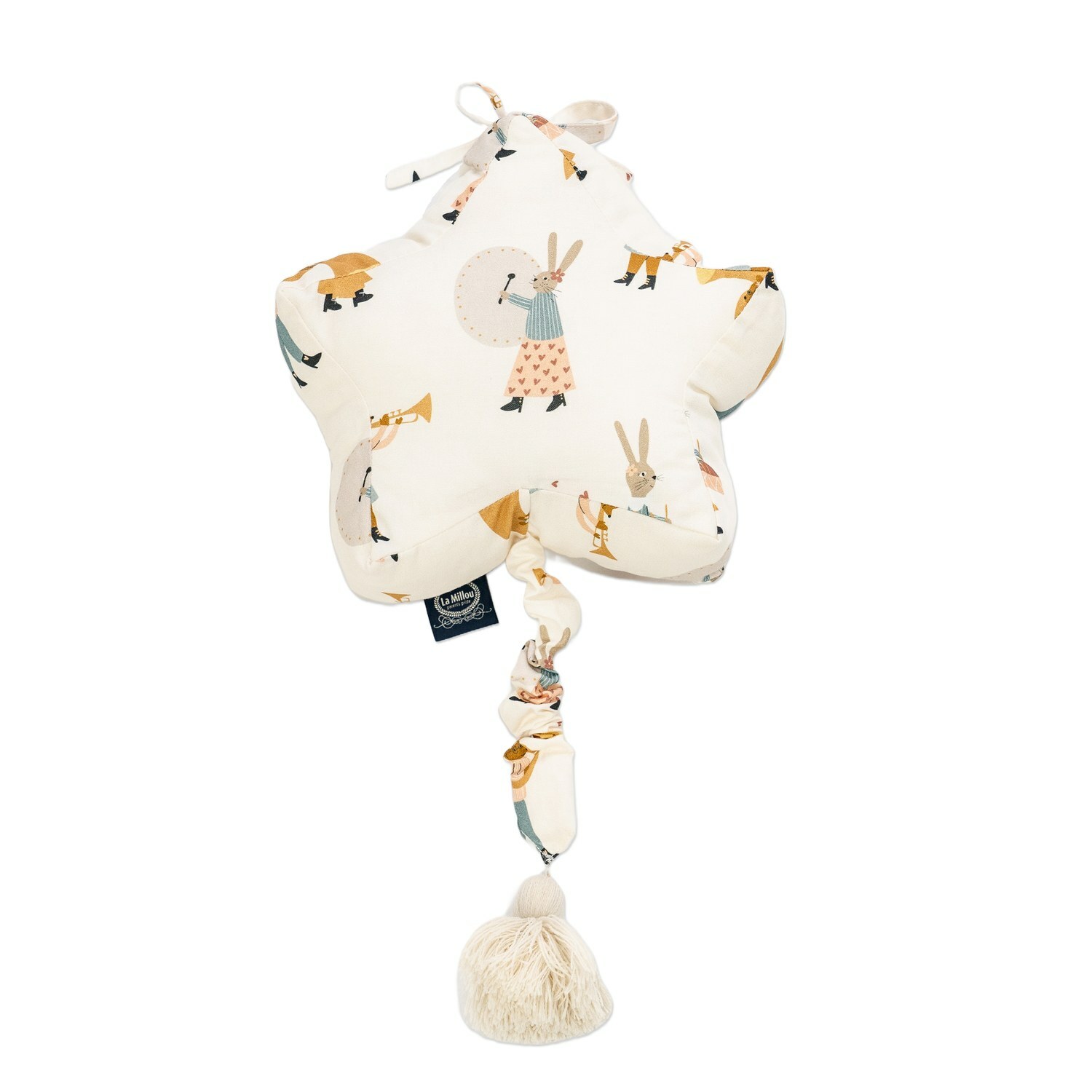 La Millou波蘭 拉米洛北歐風星星音樂盒/床頭音樂鈴｜兔兔演奏家(粉)