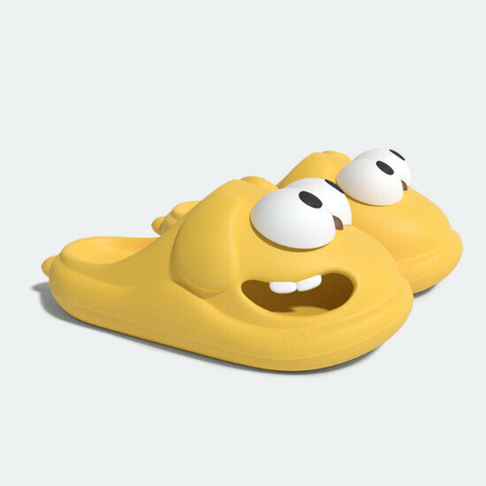 Hot selling big-eyed dog non-slip hole sandals [yellow] [size 36-41] (please contact customer service to confirm the delivery size after placing the order)