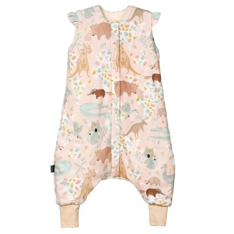 La Millou波蘭 有機棉防踢被/防踢睡袋分腿褲(78cm)(1~2.5y)｜澳洲森友會(粉底)