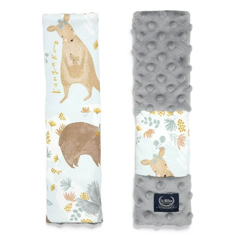 La Millou波蘭 豆豆安全帶保護套｜澳洲森友會(藍底)｜銀河星空灰