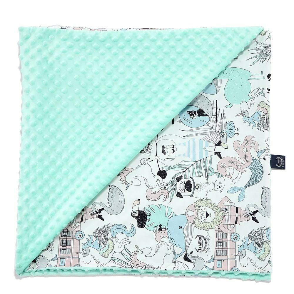 La Millou波蘭 單面巧柔豆豆毯｜La Millou Family II｜粉嫩糖果綠