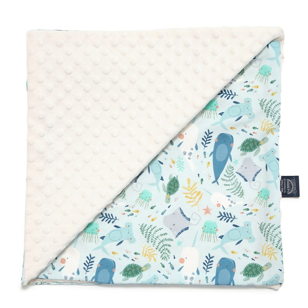 La Millou波蘭 單面巧柔豆豆毯｜海底總動員｜雲朵白