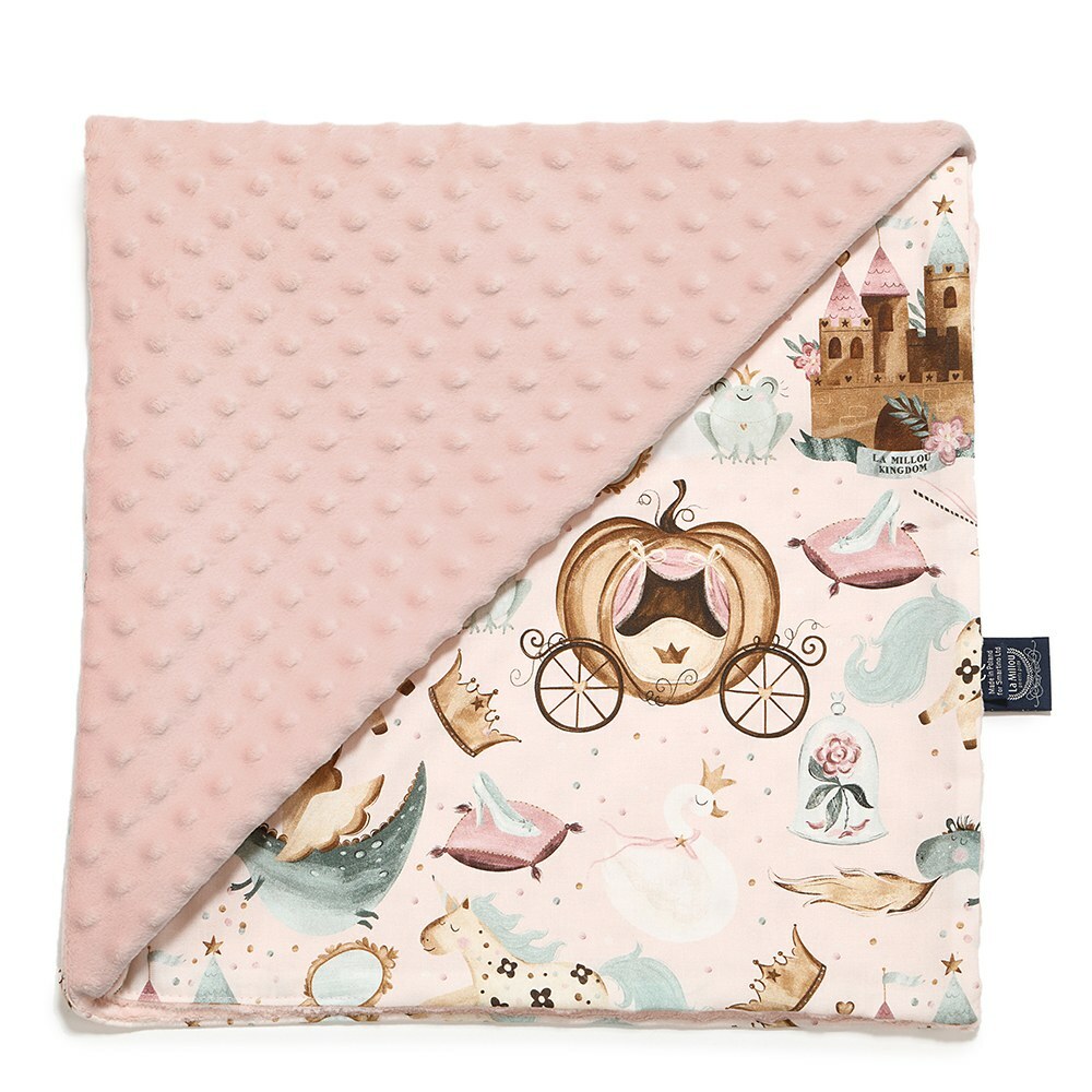 La Millou波蘭 單面巧柔豆豆毯｜仙履奇緣(粉底)｜煙燻櫻花粉