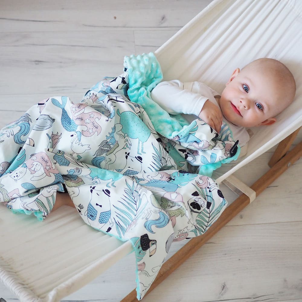 La Millou 單面巧柔豆豆毯｜兔兔演奏家(粉)｜法式香檳紫