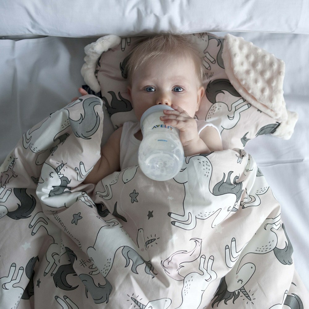 La Millou波蘭 豆豆小豬枕｜童話獨角獸｜雲朵白