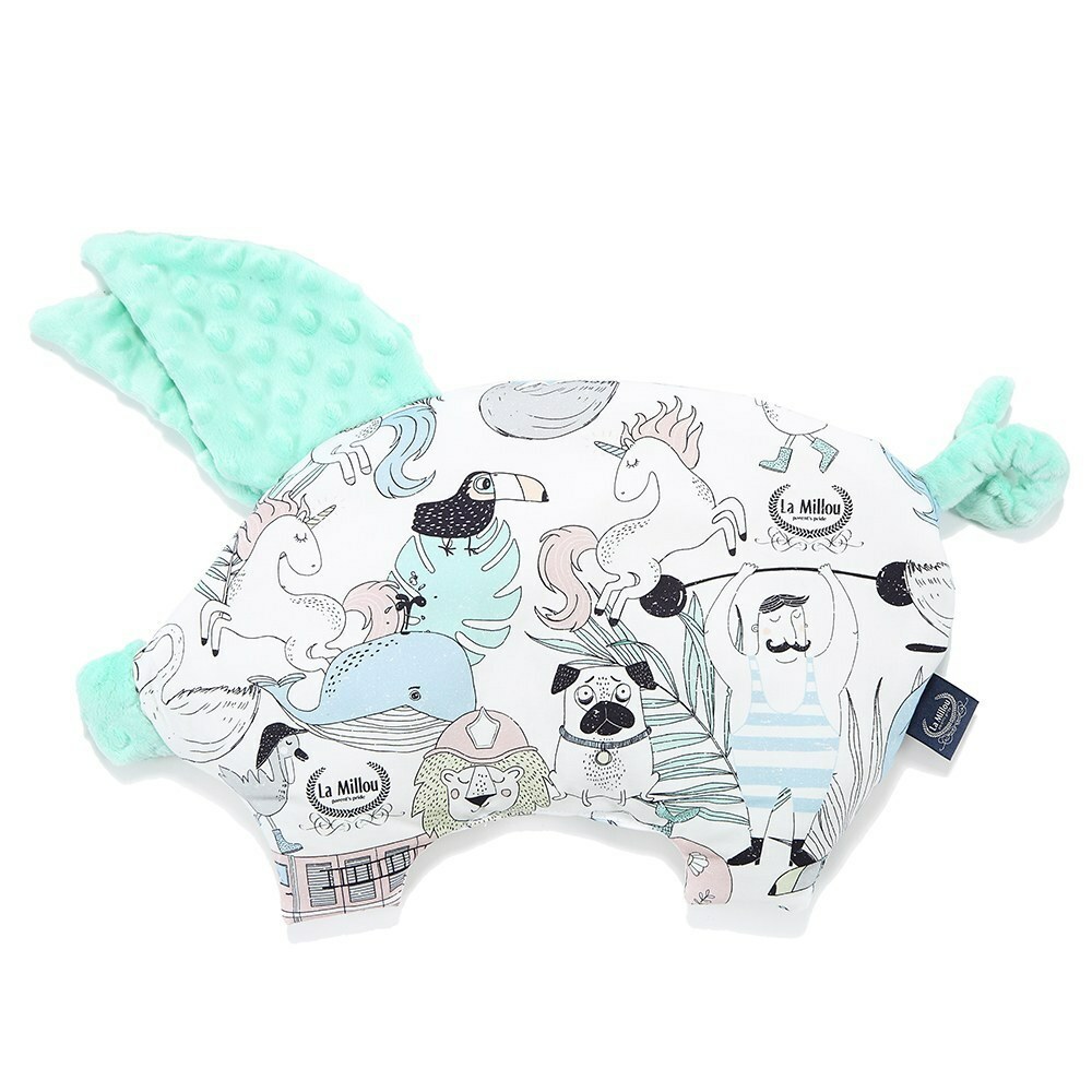 La Millou波蘭 豆豆小豬枕｜La Millou Family II｜粉嫩糖果綠