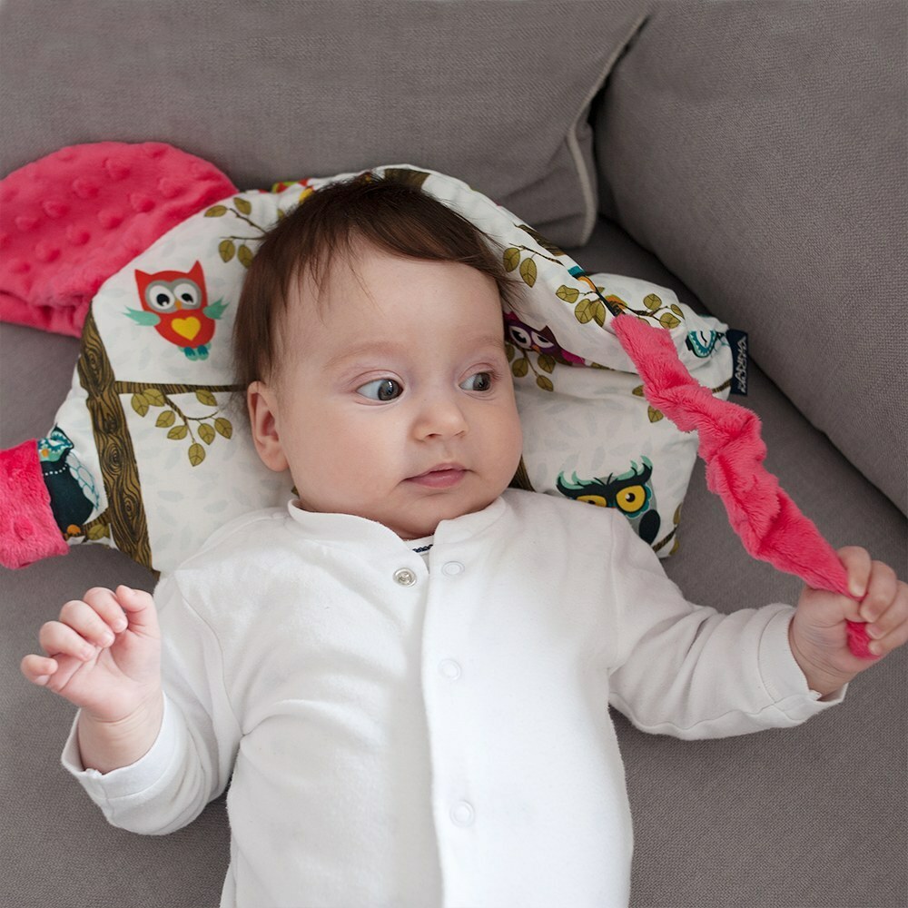 La Millou波蘭 豆豆小豬枕｜動物交響樂｜果漾蜜桃粉