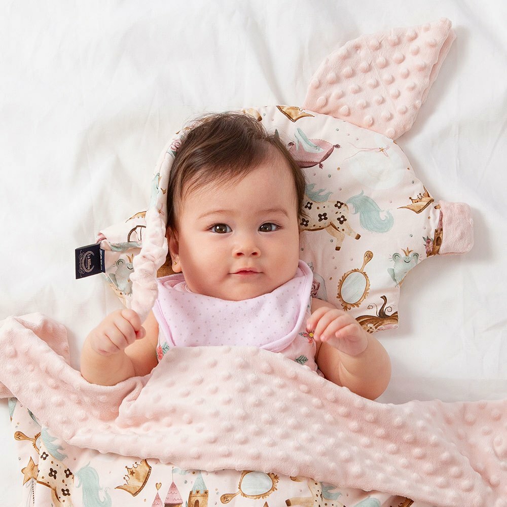 La Millou波蘭 豆豆小豬枕｜仙履奇緣(粉底)｜煙燻櫻花粉