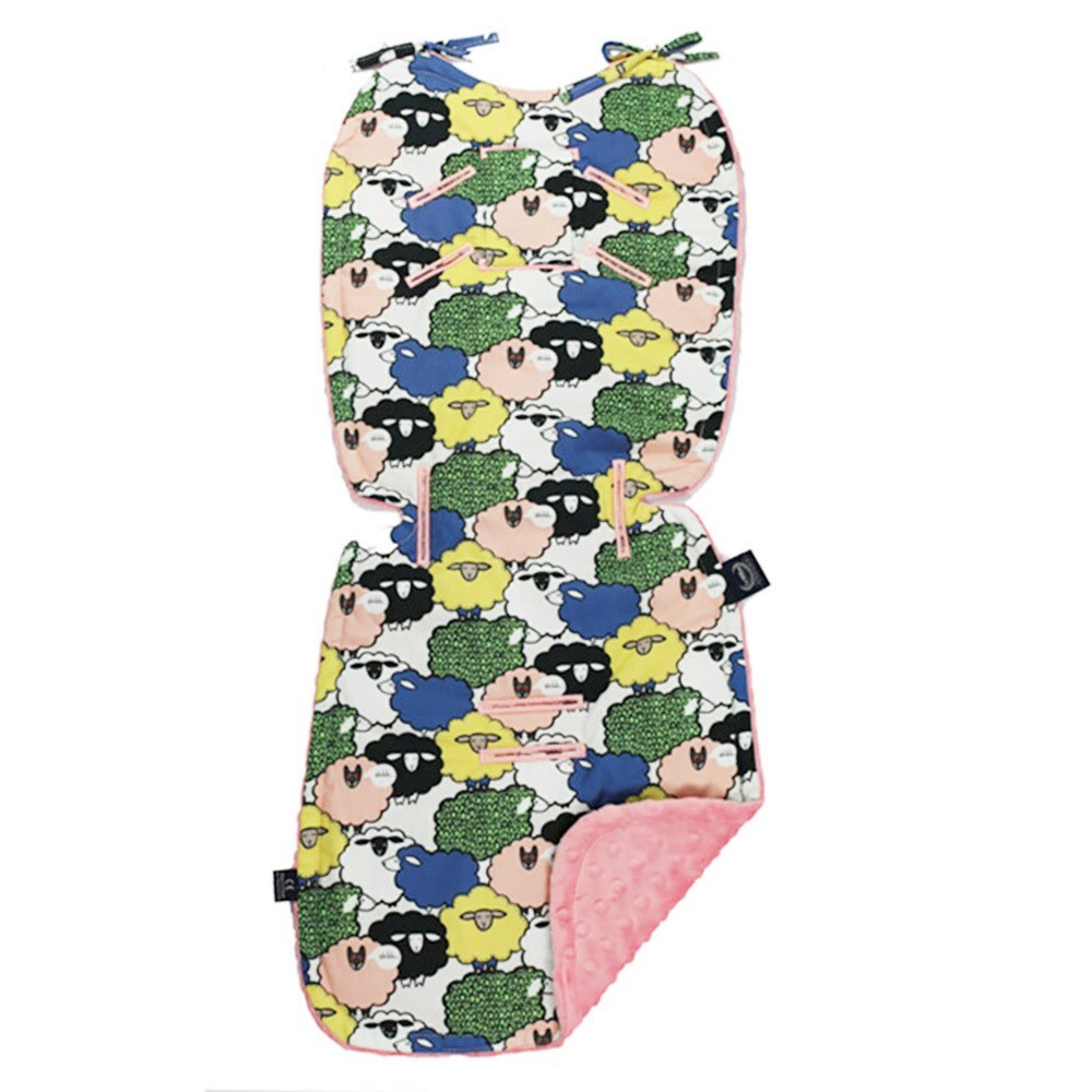 La Millou波蘭 豆豆推車坐墊｜朵朵綿羊糖｜夢幻珊瑚粉