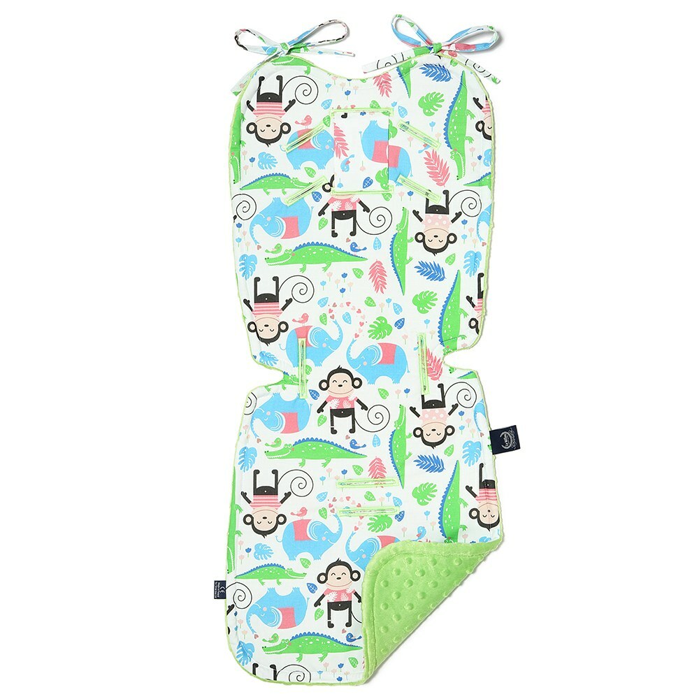 La Millou波蘭 豆豆推車坐墊｜歡樂拉拉猴｜香草綠薄荷