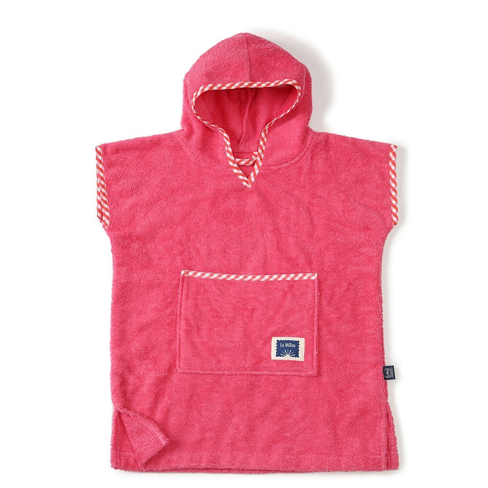 La Millou波蘭 Terry 柔軟吸濕毛圈斗篷｜粉紅棉花糖