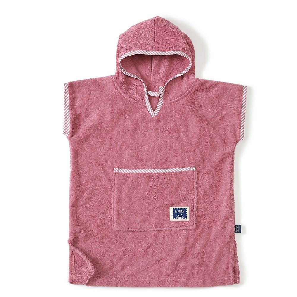 La Millou波蘭 Terry 柔軟吸濕毛圈斗篷｜沁甜莓果紅