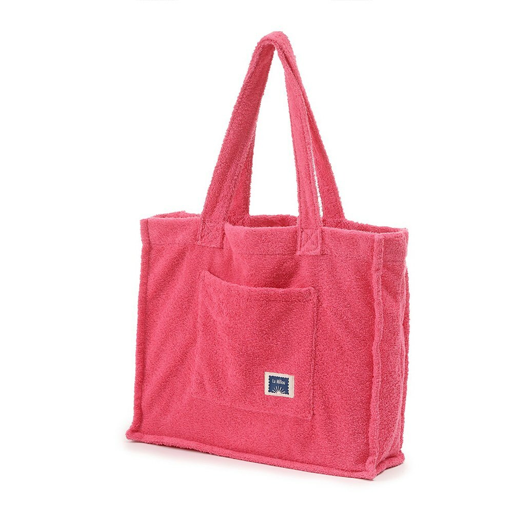 La Millou波蘭 Terry 柔軟吸濕毛圈托特包｜粉紅棉花糖