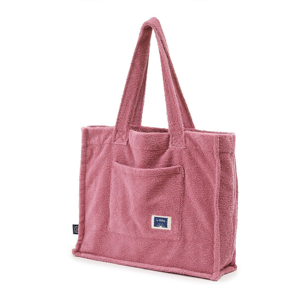 La Millou波蘭 Terry 柔軟吸濕毛圈托特包｜沁甜莓果紅