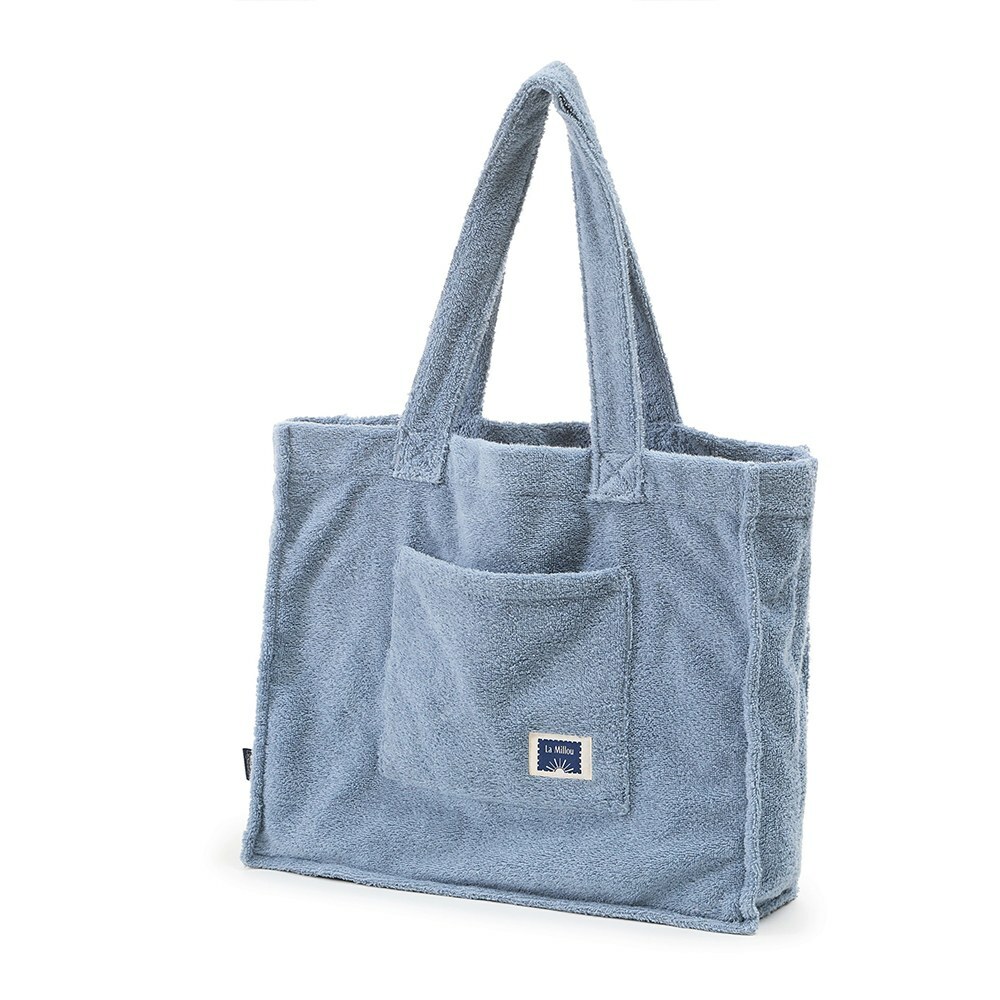 La Millou波蘭 Terry 柔軟吸濕毛圈托特包｜蒙地卡羅藍