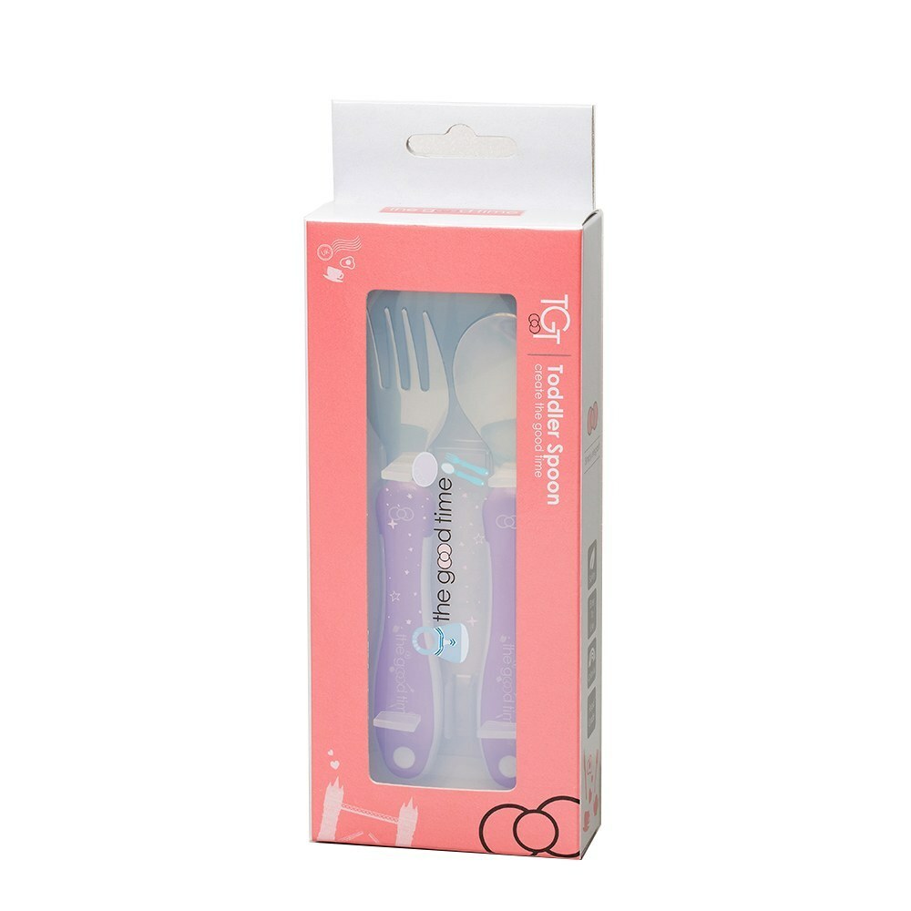 The Good Time英國 英倫晚宴‧兒童學習不銹鋼叉匙組｜蜜公主紫