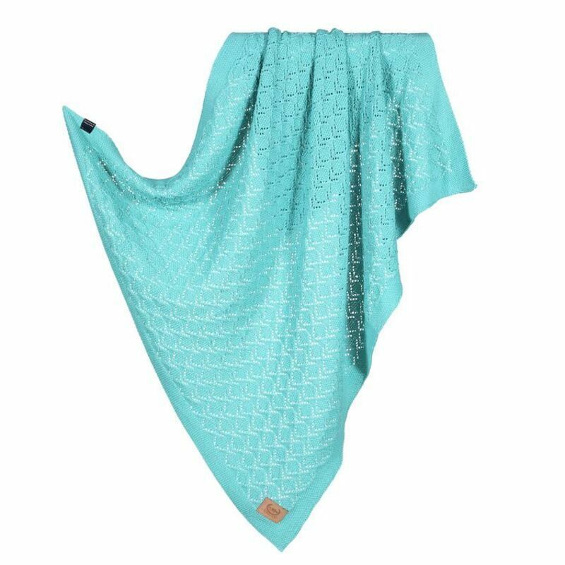 La Millou波蘭 Tender 100%純棉針織毯honey(80x90cm)｜薄荷綠