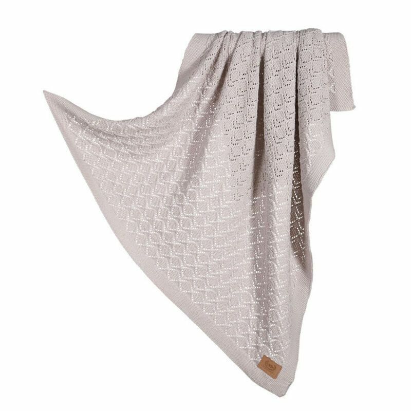 La Millou波蘭 Tender 100%純棉針織毯honey(80x90cm)｜香草灰